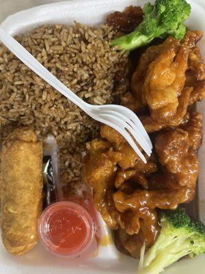 Orange chicken combo