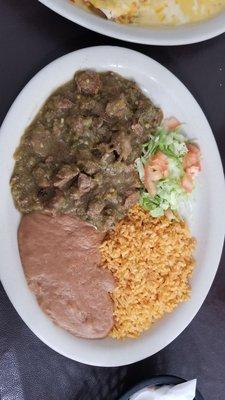 Chili Verde Plate