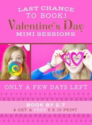 Book your mini session by Feb 7th and receive a FREE 8x10 print!
 Call or email today! 773.817.5067 cathy@chouinardphotograph...