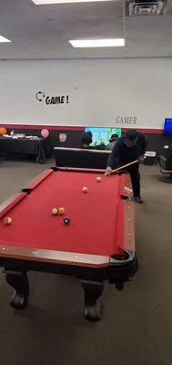 Billiards for fun and also offer lessons