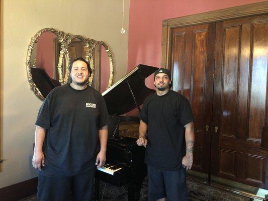 Great job flawlessly delivering our 6'4" Grand piano, guys!!