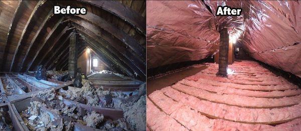 Before and After Attic Makeover