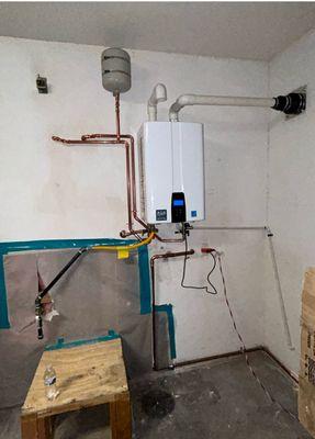 Tankless water heater installation from Paul.