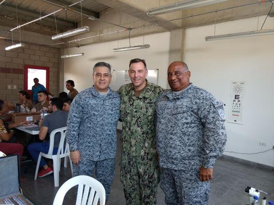 Dr Abbott with his colleagues from the Colombian Air Force in Santa Marta, Colombia