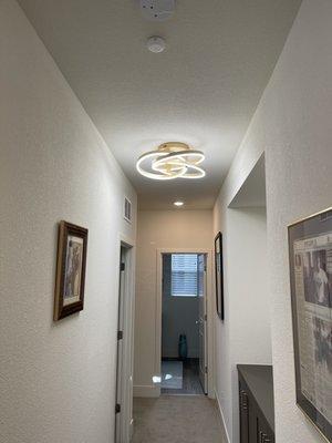 Upstairs hallway light fixture.