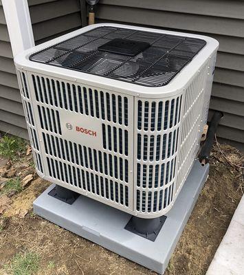 We offer 20 seer Bosch High Efficiency HVAC units.