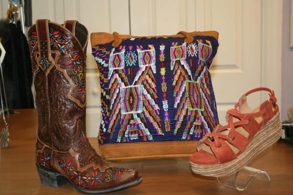 Sole Searching has a fun BoHo Chic vibe! We love everything from cowboy boots to wedges to flip flops!