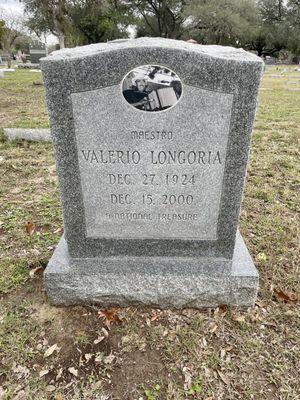 Valerio Longoria, a national treasure. Accordionist, teacher, performer of Conjunto music. He's buried in section 7.