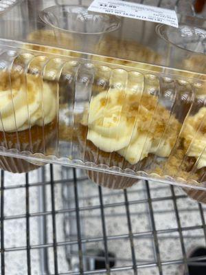 Pumpkin cupcakes with cream cheese frosting  $3.99 for 6