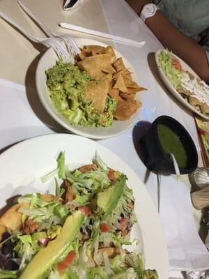 Tostadas and guacamole