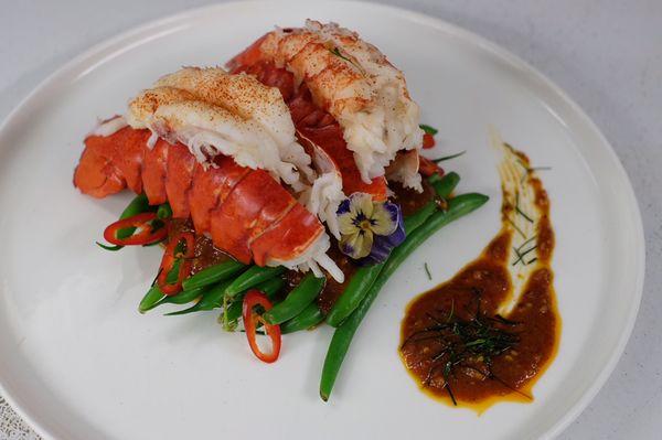 Double tail lobster with Panang curry ( velentine's week special)