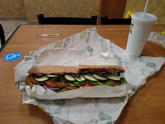 Got a turkey and roast beef footlong for a SNACKER!