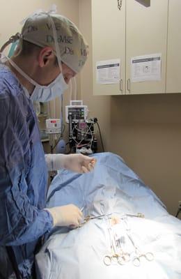 Dr. Z during surgery.