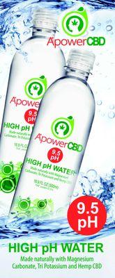 Alkaline water with CBD, Hemp . No THC