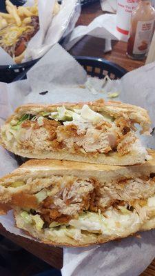 Chicken Finger Pressed Po Boy