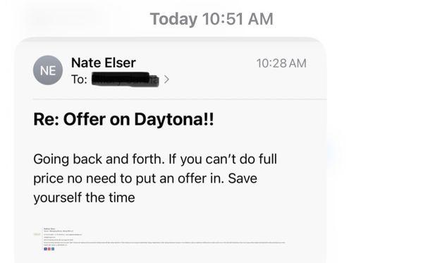 Reponse from Nate Elser