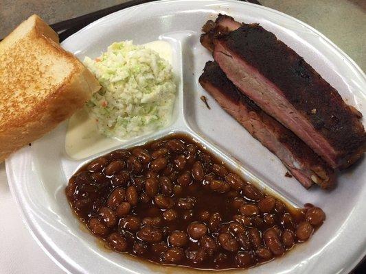 St. Louis Style Ribs, Cole Slaw, Baked Beans