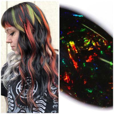 Opal hair.