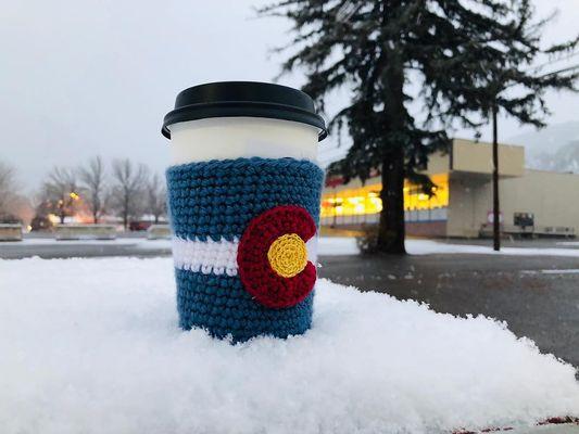 Local handmade coffee sleeves. Just $12 at The Expresso Hut