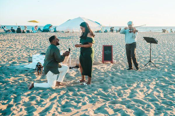 It's always an honor and immense pleasure to be the musical soundtrack to unforgettable life moments like this marriage proposal!