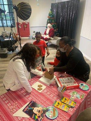 Building ginger bread houses!