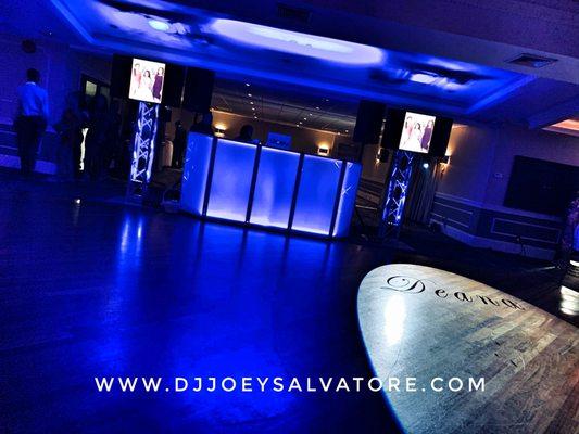 Elegant setup with gobo monogram