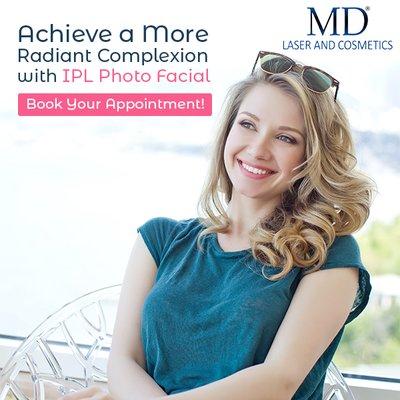 The IPL Photo Facial treatment utilizes Intense Pulsed Light technology capable of correcting damage caused by sunlight.