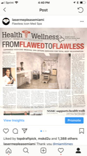 Flawless Icon hits Front Cover of the Miami Herald serving the Community with the latest Trending Beauty treatments.  @lasermepleasemiami