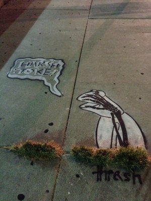 Art on the sidewalk!