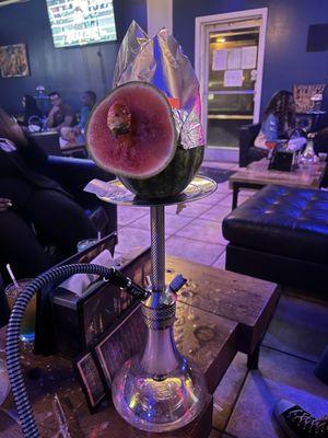 $10 Hookah, $30 watermelon head, $3 Ice Tube, and blue mist flavoring