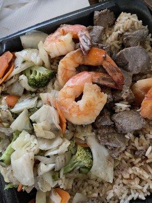 Steak and shrimp hibachi