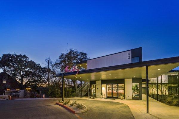 Sundown at the Ruby Hotel & Bar.