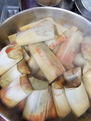 Saturdays and sunday tamales (pork,chicken).