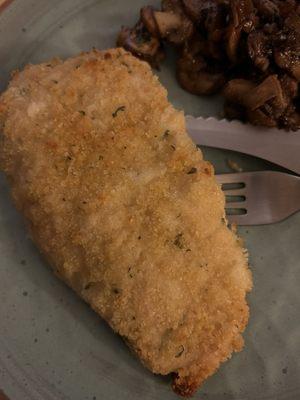 Their breaded chicken fillet. Just bake in the oven. Delicious!!