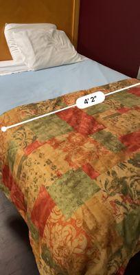 The "queen" bed is not as wide as a standard double. How did they even find this size?