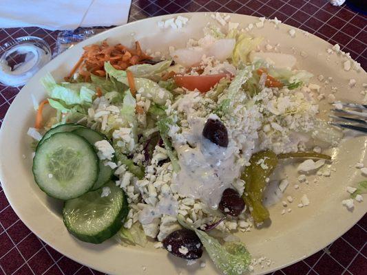 Greek Salad with Creamy dressing