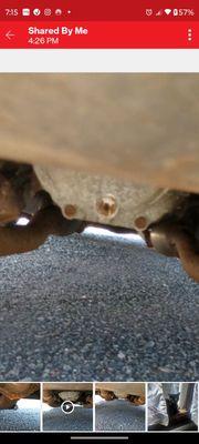 Under carriage of a used vehicle