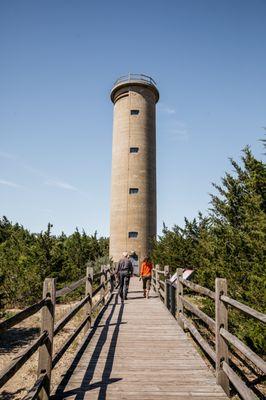 Visitors at the World War II Lookout Tower