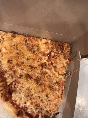 2 slices of cheese pizza. Delicious!