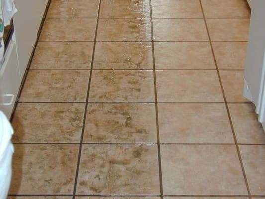 Before and after 'Ceramic' floor cleaning