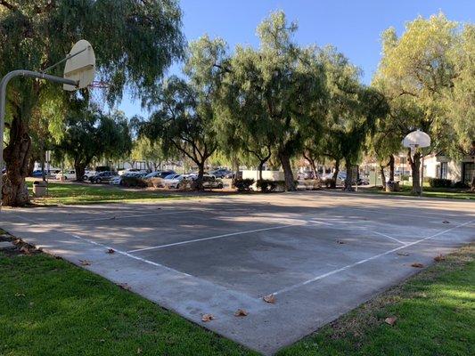 Public basketball court next to Radiant Smiles.