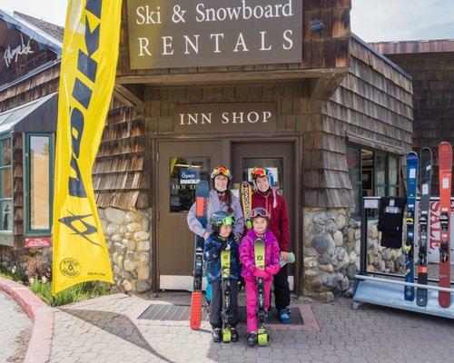 Family heading out skiing!