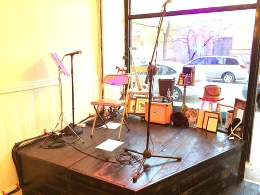 Our custom built stage at The Unicorn.