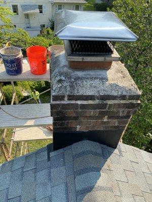 Before photo chimney work repairs