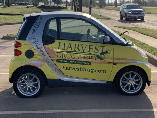 Harvest Drug and Gift official car.