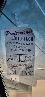 My windshield tint was damaged by this facility.