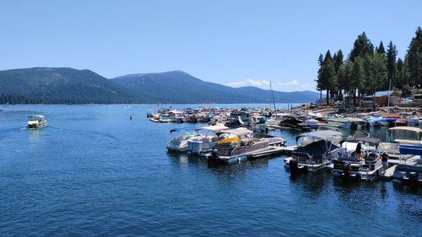 the marina at Knotty Pine (Lake Almanor)