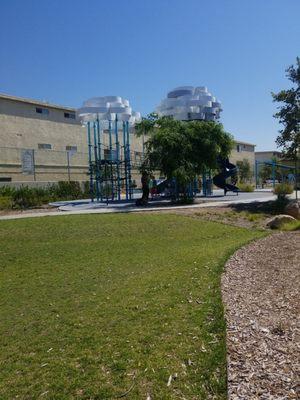 very nice play structure,  zip line and rolling slide