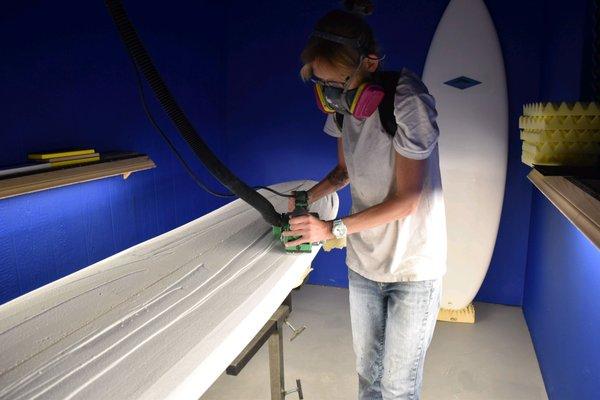 Surfboard shaping bay rental in Ventura California.