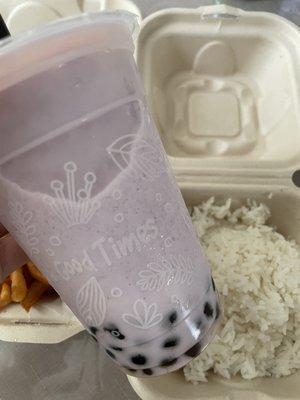 Taro Milkshake w/ Boba